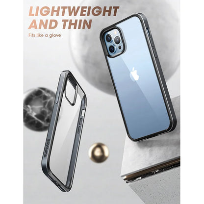 For iPhone 13 Pro Case 6.1 inch (2021 Release) UB Edge Pro Slim Frame Clear Back Case with Built-in Screen Protector