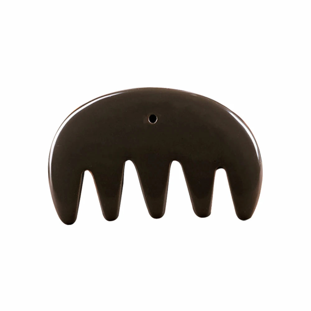 5A grade brown color Si Bin Bian stone massage guasha kit multifuntion beauty head hair comb 100% original