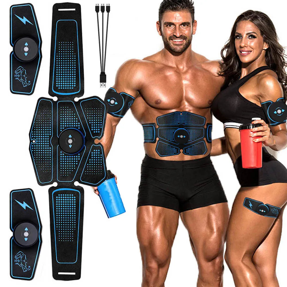 Abdominal Muscle Stimulator Trainer EMS Abs Fitness Equipment Training Gear Muscles Electro stimulator Toner Exercise At Home Gym