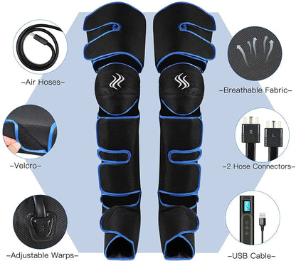 360° Foot air pressure leg massager USB promotes blood circulation, body massager, muscle relaxation, lymphatic drainage device