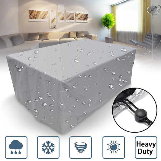 Waterproof Outdoor Patio Garden Furniture Covers Rain Snow Chair Cover for Sofa Table Chair Dust Proof Gray Black
