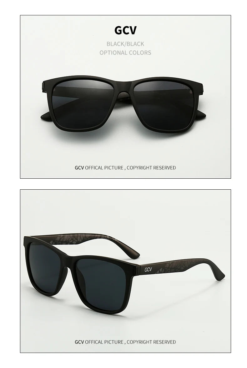 Ultralight TR90 Square Polarized UV400 Mirror Sports Sunglasses for Men Women