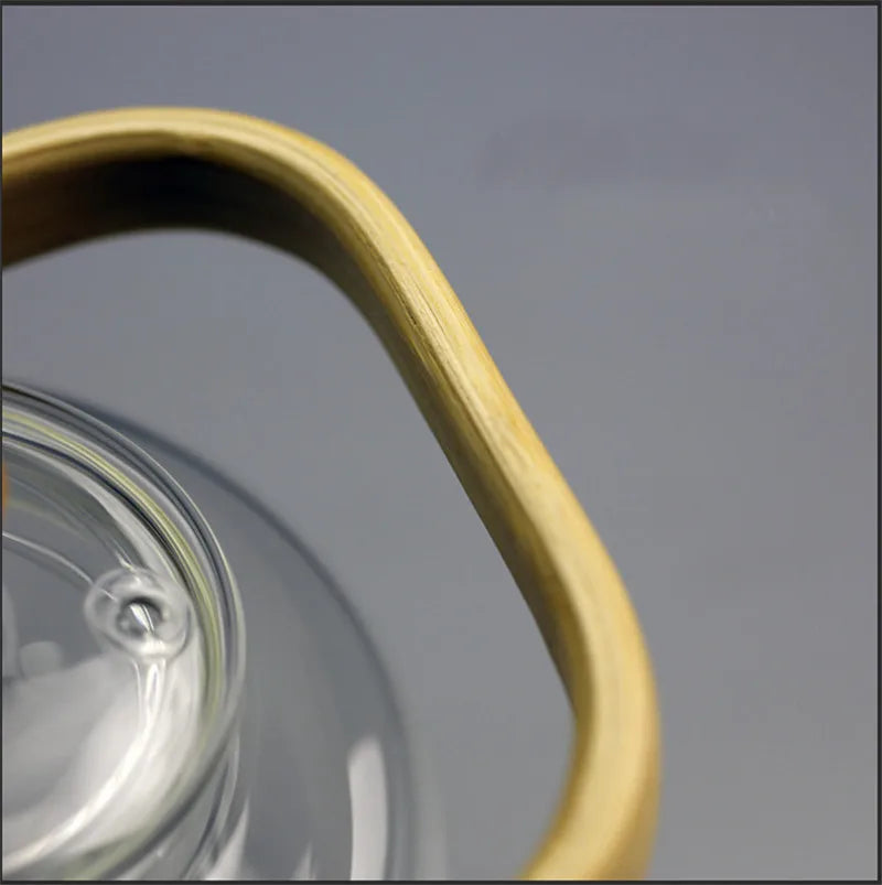 Borosilicate Glass Tea Pot with Filter Heat Resistant Thickened Japanese Style Tea Maker