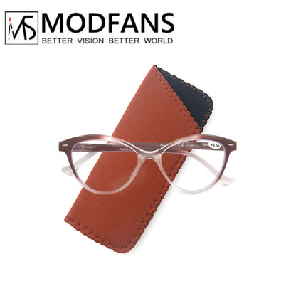 Lady Cat Eye Reading Glasses Women Spring Hinge Lightweight Presbyopia Readers Eyeglasses with Diopter +0.5 to +4.0