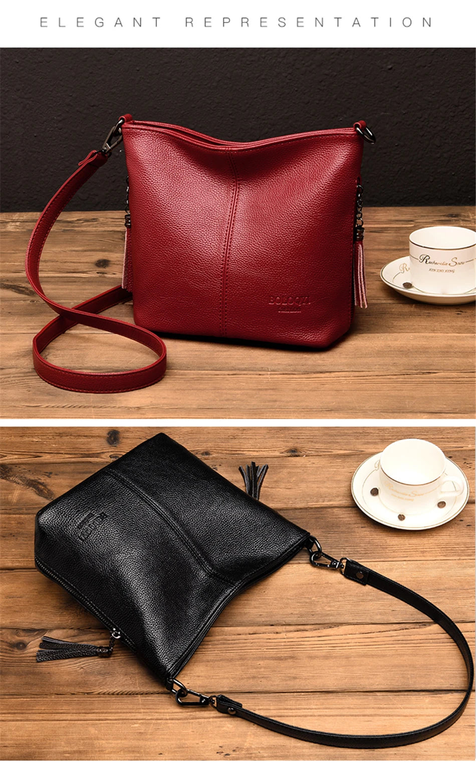 Soft Leather Purse Fashion Women Shoulder Messenger Bag Trend Designer Tassel Bag Luxury Ladies Handbag