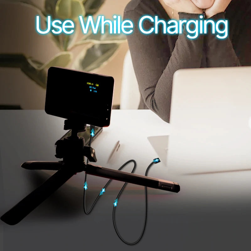 RGB LED Video Light 2500K–9000K Dimmable Photography Light Rechargeable Camera Fill Lamp