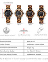 INS Style Ladies Watch in Quartz Wristwatches Auto Date Display Wooden Strap