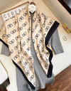 Women Scarf Silk Feeling Hair Neck Square Brand Office bandanna muffler Waiter Flight Attendants Handkerchief Rings wrap