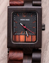 Women Watches Top Brand Luxury Ebony Wood Quartz Wristwatch