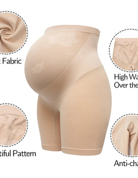 Maternity Shapewear for Under Dresses Pregnant Women Shorts Seamless Pregnancy Underwear Over Belly Support Panty Short Pants