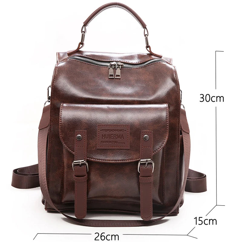 Backpack High Quality Youth PU Leather Backpacks School Shoulder Bag Bagpack