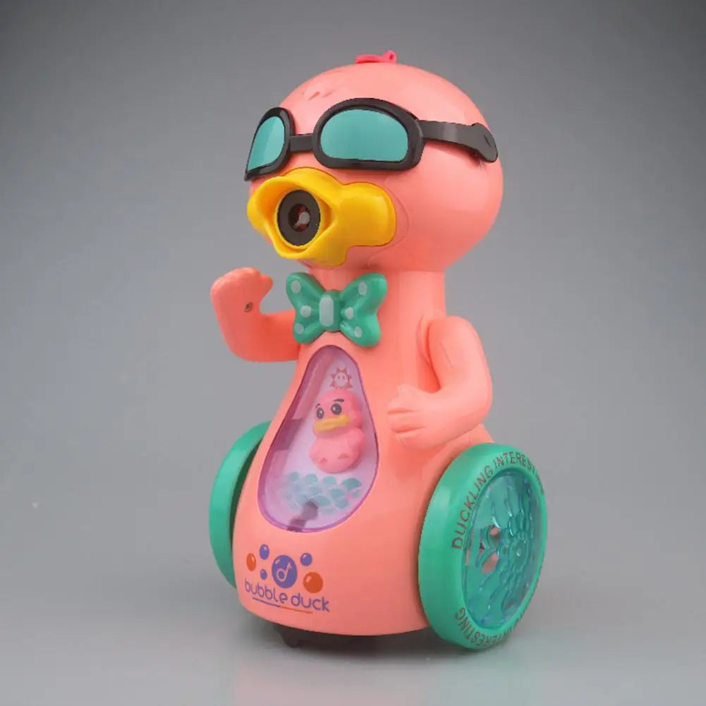 Duck Bubble Machine Toys for Kids Electric Soap Blower Light Music Automatic Maker