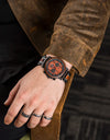 Fashion Classic Watches Wooden Red Sandalwood Quartz Wristwatch Male Chronograph Waterproof Auto Date