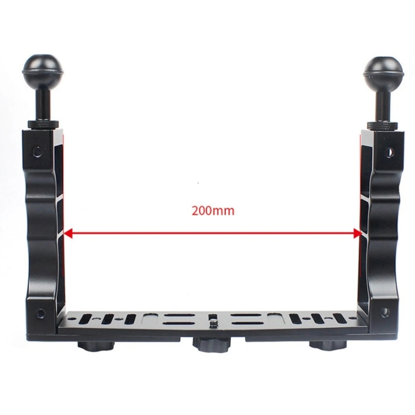 Diving Special Bracket Dual Hand-Held Photography Adjustable Fill Light Arm Bracket For GoPro / Xiaoyi