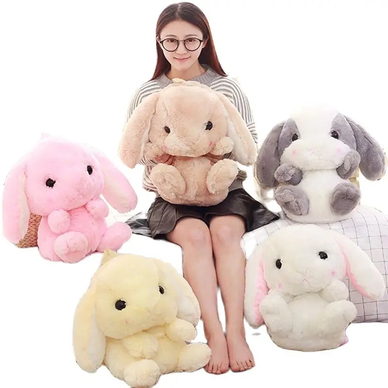 Cute Rabbit Plush Shoulder Bag Soft Backpack