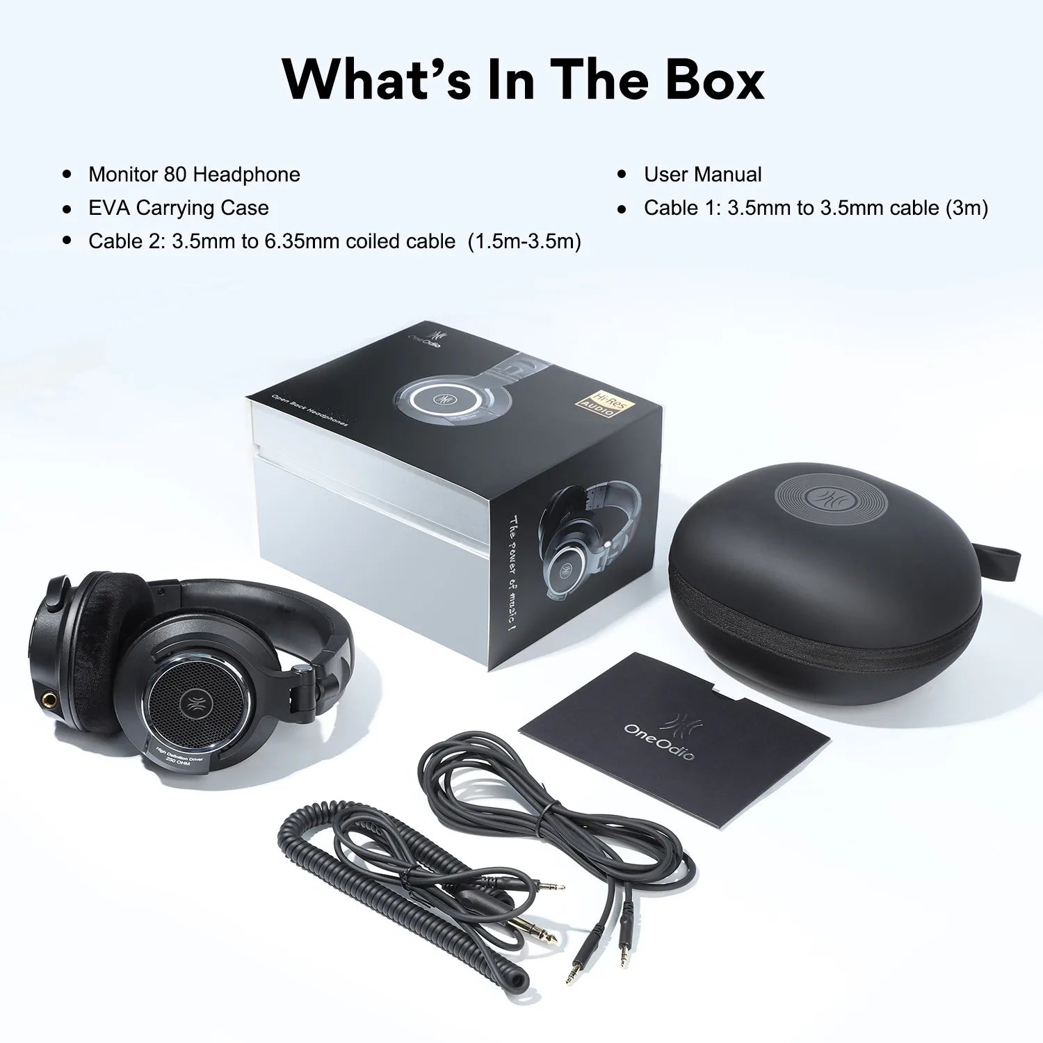 Monitor 80 Open Back Headphones Wired Over Ear 250Ω Audiophile HiFi Headphones Hi-Res Audio Professional Studio Headset