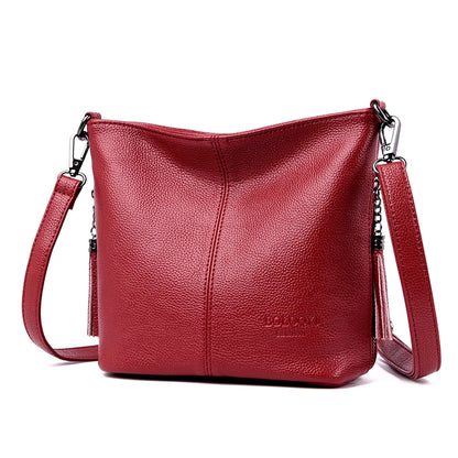 Soft Leather Purse Fashion Women Shoulder Messenger Bag Trend Designer Tassel Bag Luxury Ladies Handbag