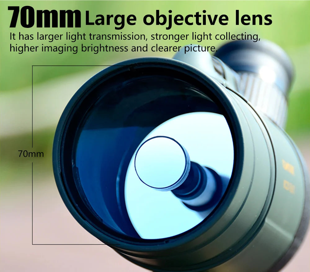 Professional Spotting Scope, Monocular Telescope,  Waterproof Telescope, Hunting Bird Watching Target, MC25-75x70 Zoom