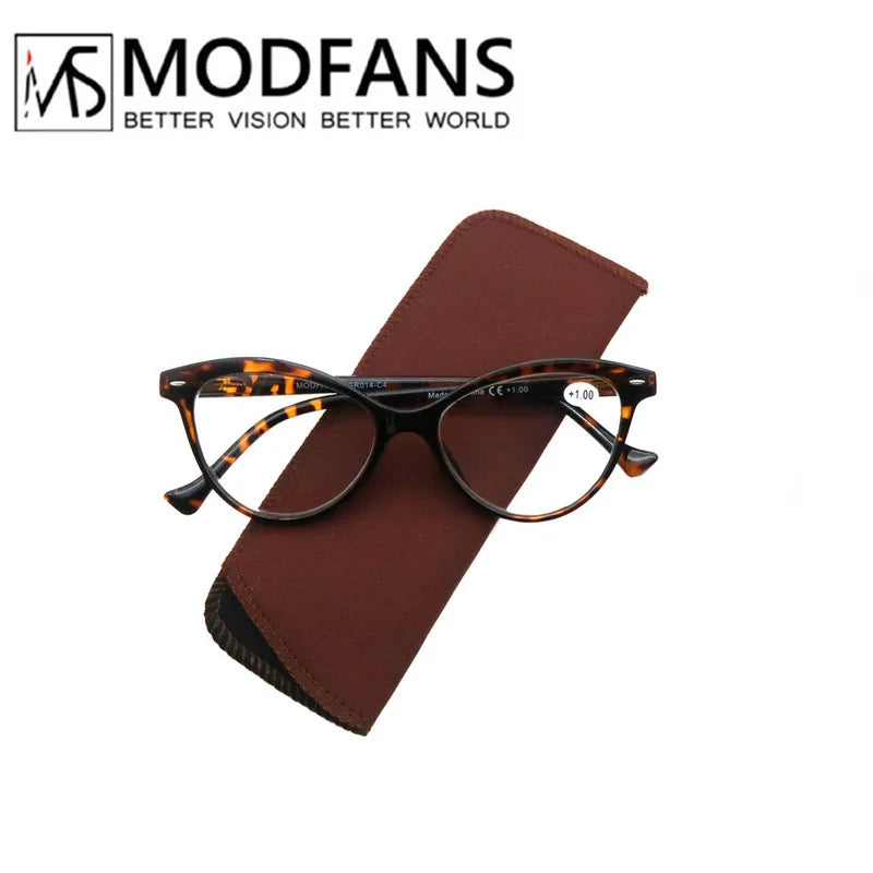 Lady Cat Eye Reading Glasses Women Spring Hinge Lightweight Presbyopia Readers Eyeglasses with Diopter +0.5 to +4.0