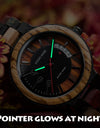 INS Style Ladies Watch in Quartz Wristwatches Auto Date Display Wooden Strap