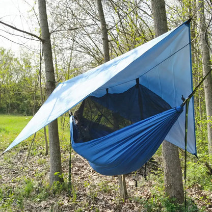 Portable Outdoor Camping Hammock with Mosquito Net High Strength Parachute Fabric Hanging Bed Hunting Sleeping Swing