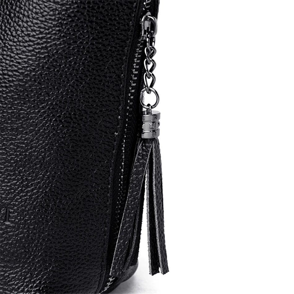 Soft Leather Purse Fashion Women Shoulder Messenger Bag Trend Designer Tassel Bag Luxury Ladies Handbag