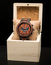 Watches Wooden Wrist Stop Watch Quartz Chronograph Luminous Hands Auto Date