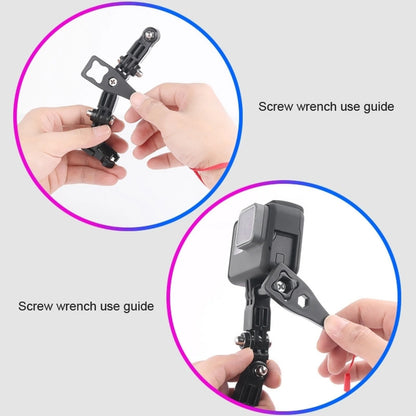 Cycling Helmet Adhesive Multi-Joint Arm Fixed Mount Set for DJI Osmo Action/ GoPro HERO10 9 8 Black 7 6 5 4 3 2 1, Xiaoyi