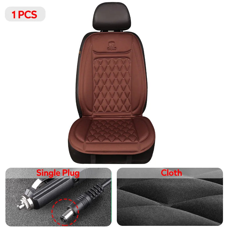 Heated Car Seat Cover 12-24V Universal Car Seat Heater 30'S Fast Heating Pad Thicken Car Heated Seat Cushion Warm Seat Protector
