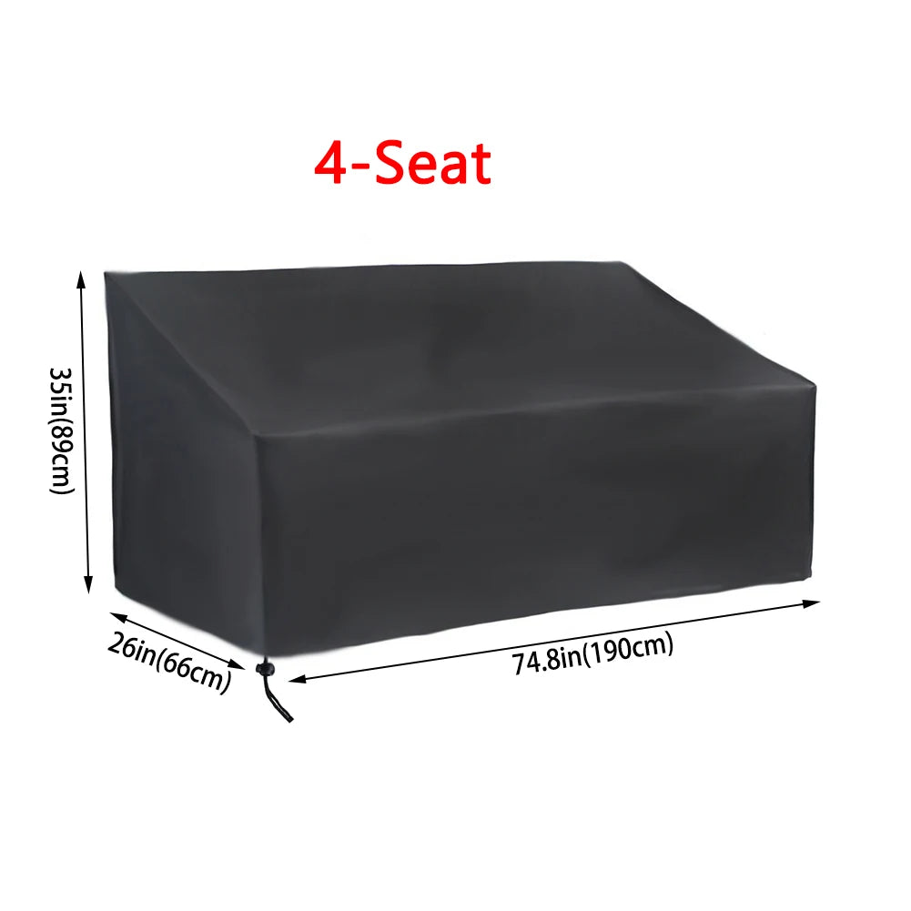 Waterproof Outdoor Bench Chair Cover UV Resistant Garden Patio Sofa Protector for 3  Seat Furniture