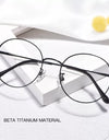 Ultra Light Retro β-Titanium Round Eyeglasses Frame Myopia Optical Prescription Glasses Frame Men And Women 6621X
