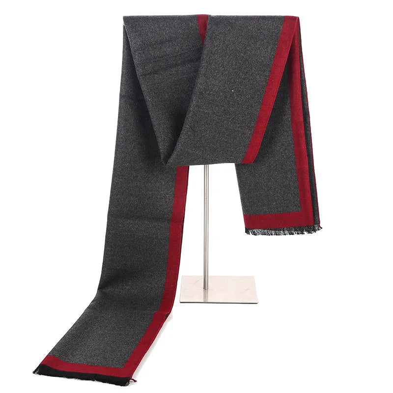 Scarves Man Autumn Winter Thick Warm Cashmere Business Long Wraps Boy Classic Shawl muffler