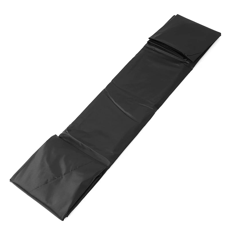 12FT Above Ground Swimming Pool Cover Waterproof Black Protective Frame Pool Cover with Drawstring
