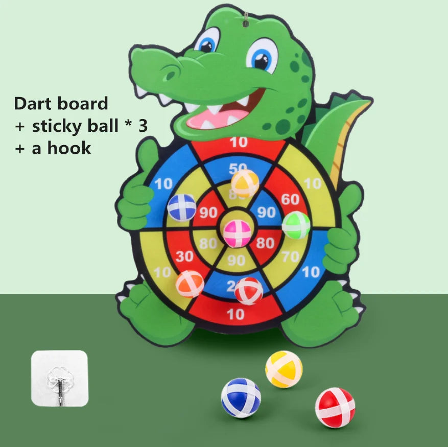 Sticky Ball Dart Target Board Cartoon Throw Ball Target Sticky Ball Board Interactive Educational Toy Christmas Gift