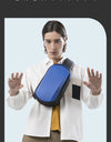 Multifunction USB Crossbody Bag Shoulder Bag Man TPU Waterproof Travel Sling Messenger Pack Chest Bag