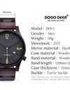 Wooden Wristwatch Wrist Band Man Luxury Calendar Quartz  Simple Date Display Wood Watch