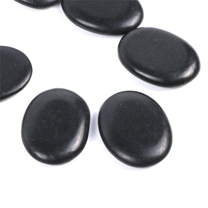 Black Natural Massage Stones Massage Lava Energy Massage Set Hot Spa Rock Basalt Body Beauty Health Care Stone