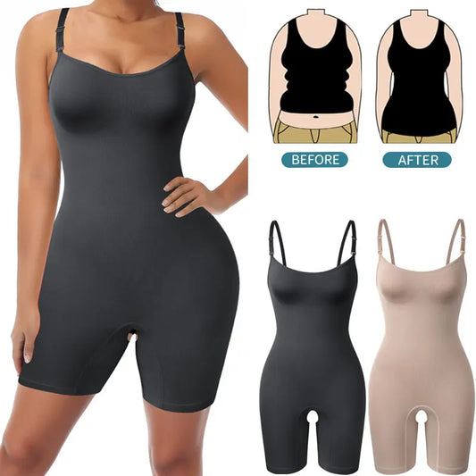Women Full Body Shaper Bodysuit – Tummy Control & Thigh Slimming Shapewear