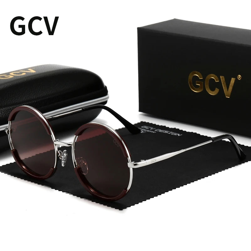 Round Frame Punk Style Polarized Sunglasses Metal Frame UV400 Unisex Fashion Eyewear
