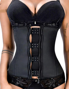Latex Rubber Waist Trainer Body Shaper Women Hook Zipper Bustiers Waist Cincher Tops Slimming Shapewear Girdle Slim Belt