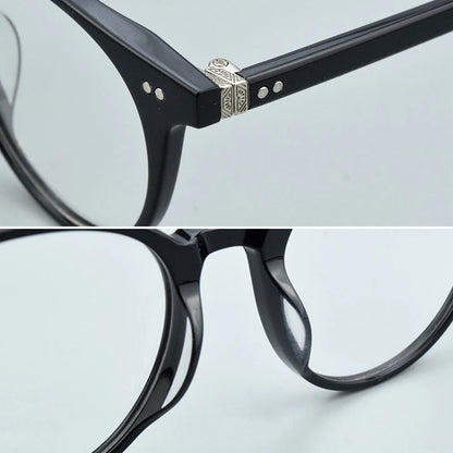 Round Glasses Frame Men Myopia Eyeglasses Frame Acetate Optical Retro Transparent Vintage Eyewear Frame