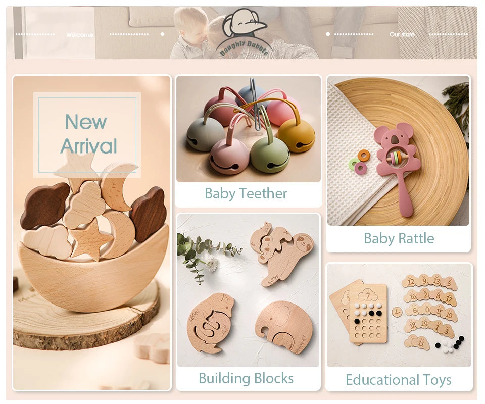 Color Wooden Rattles Toy 0-12 Months Baby Hearing Training Game Early Educational Toys Infant Toddler Hand Bell Toy