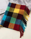 Classic lattice men soft shawl plaid scarves shawl wraps shawl neckerchief headband muffler