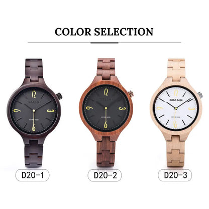 Wood Watches Casual Slim Wristwatch Unique Gift