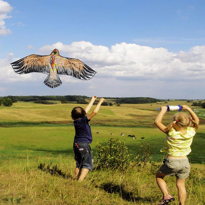 1.1m Flat Eagle Kite With 30 Meter Kite Line Children Flying Bird Kites Windsock Outdoor Toys Garden Cloth Toys