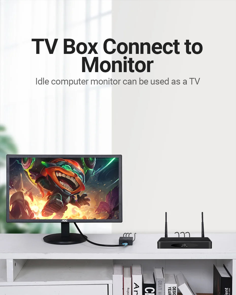 AV to HDMI Converter HDMI to RCA Video Adapter with Mini USB Power Cable for TV Box Projector  HDMI to AV