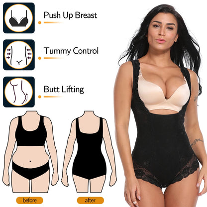 Women's Shapewear Waist Trainer Bodysuits Slimming Underwear Seamless Full Body Shaper