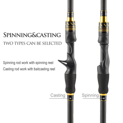 1.8m 2.1m Fishing Rod 7 Section Travel Ultra Light Carbon Casting Spinning Rod Lure 5-35g Fishing Tackle MH Spining Rod