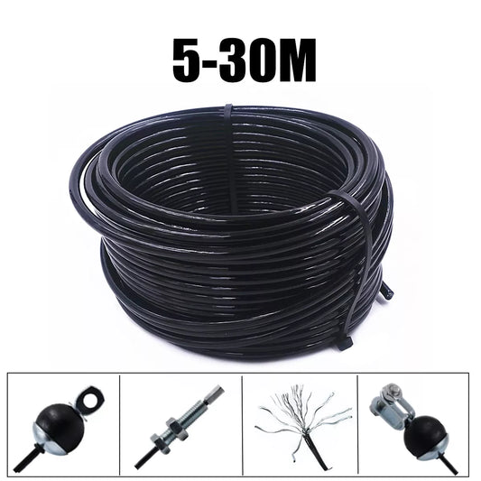 5/6mm Thick Gym Cable Heavy Duty Steel Wire Rope for Cable Machine Home Gym Weight Lifting Pulley System Workout Accessories