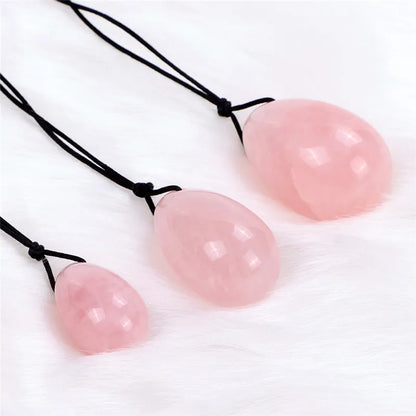 Rose Quartz Yoni Egg Set Tightening Love Egg Kegel Exerciser Natural Stone Crystal Yoni Wand Feminine Hygiene kegel ball